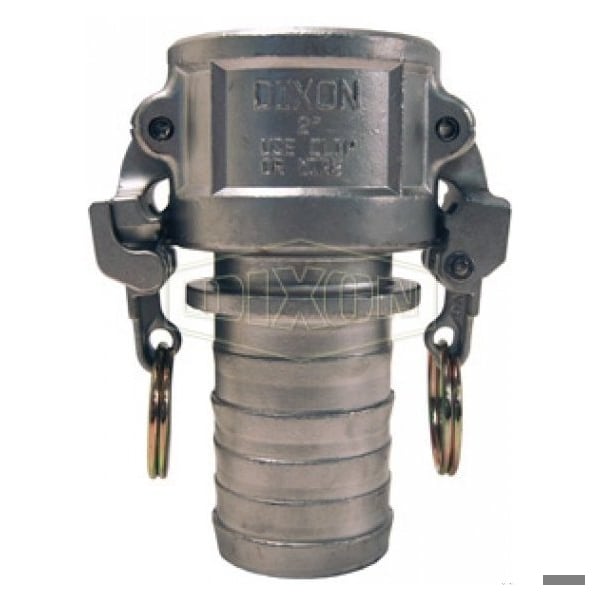Boss-Lock Type-C Cam and Groove Coupler with Collar, 2 in Nominal, Female Coupler x Hose Shank End